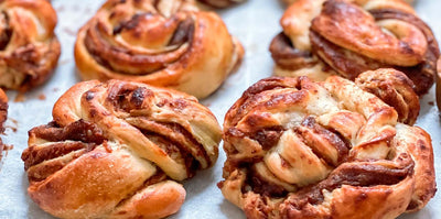 Kanelsnurrer med marcipan