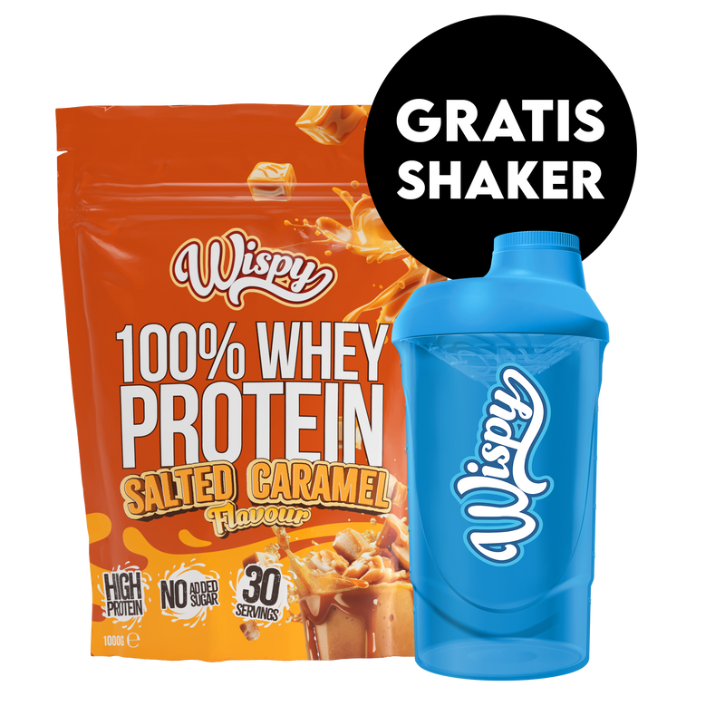 Wispy Whey 100 - Salted Caramel (1kg) + GRATIS Wispy Shaker