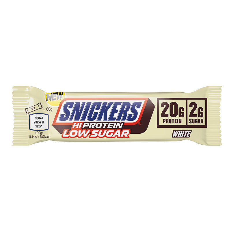 Snickers Hi Protein Bar Low Sugar - White Chocolate (57g) - OBS! BEDST FØR 30/8-24