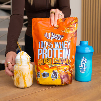 Wispy Whey 100 - Salted Caramel (1kg) + GRATIS Wispy Shaker